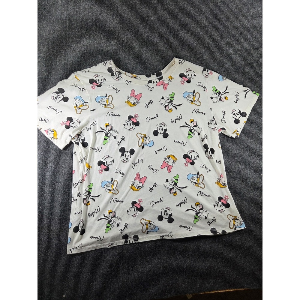 Disney Mickey and Friends All Over Print Graphic T-Shirt White‎ 2X 2282